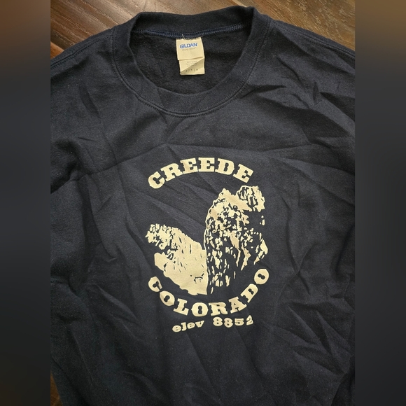 Creede Colorado Navy Mens Pullover Sweater Medium - Picture 6 of 8